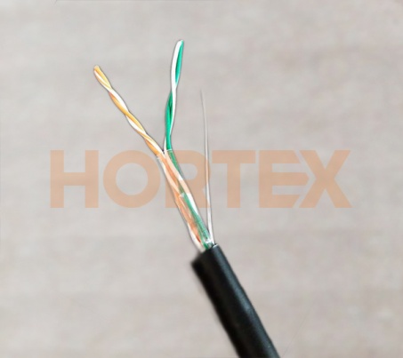 Кабель витая пара наружный Hortex UTP CAT-5 Cu 2*2*0,50 305м