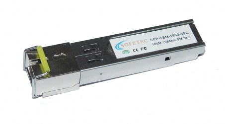 Модуль оптический Sofetec SFP 0.1-1SM-1550nm-3SC Модуль оптический Sofetec SFP 0.1-1SM-1550nm-3SC